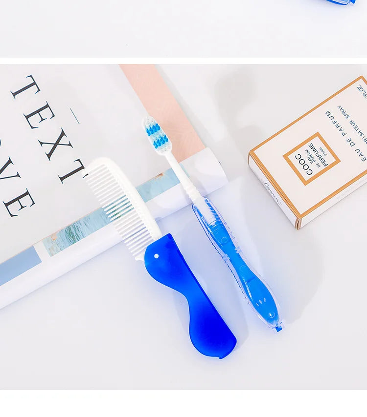 Portable Folding Travel Toothbrush - Disposable Camping Hiking Oral Hygiene Cleaning Tool for Sports & Survival Gear