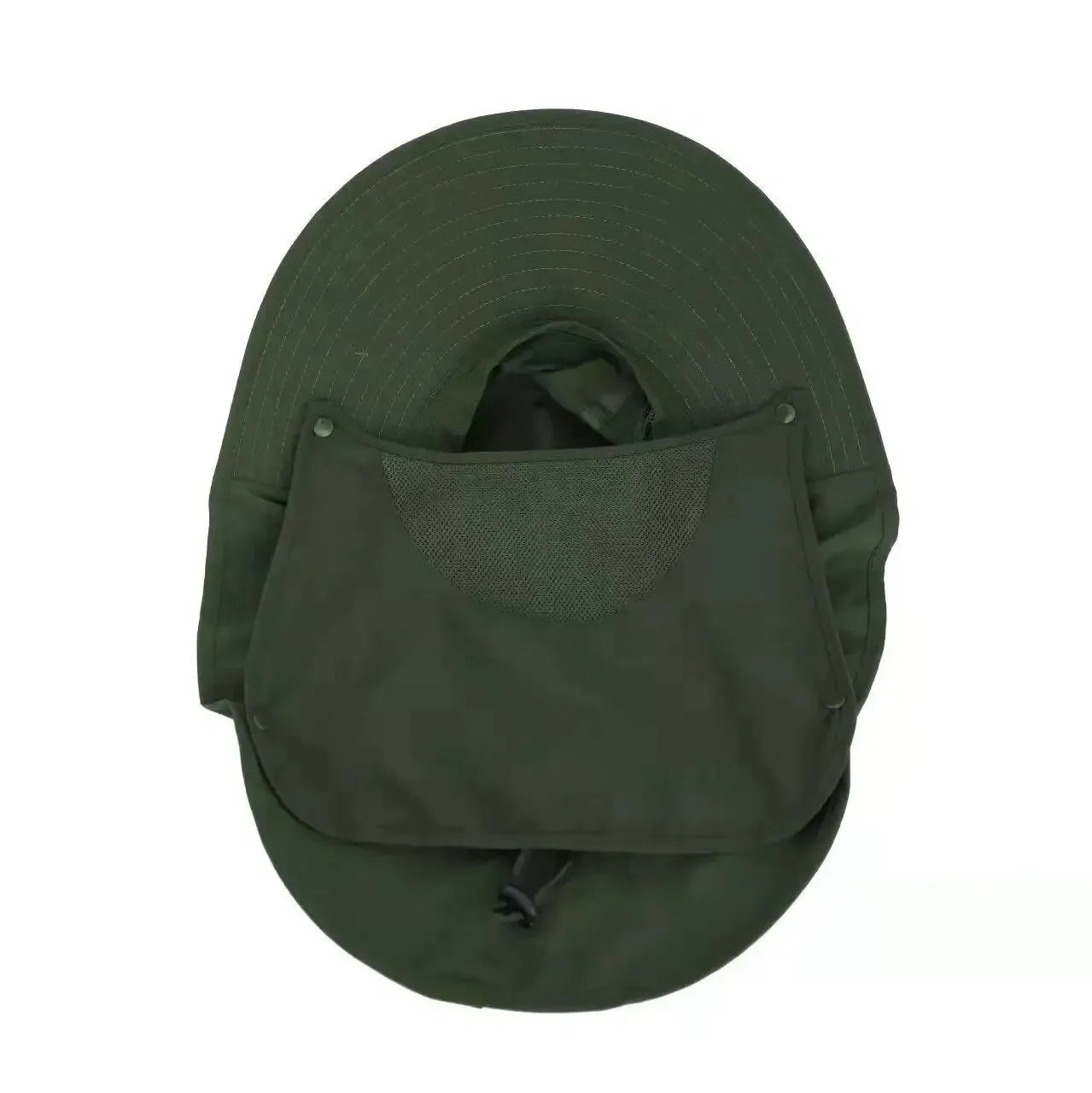 Unisex Wide Brim Safari Hat with Cooling Neck Flap - Sun Protection Baseball Cap for Outdoor Hiking and Fishing