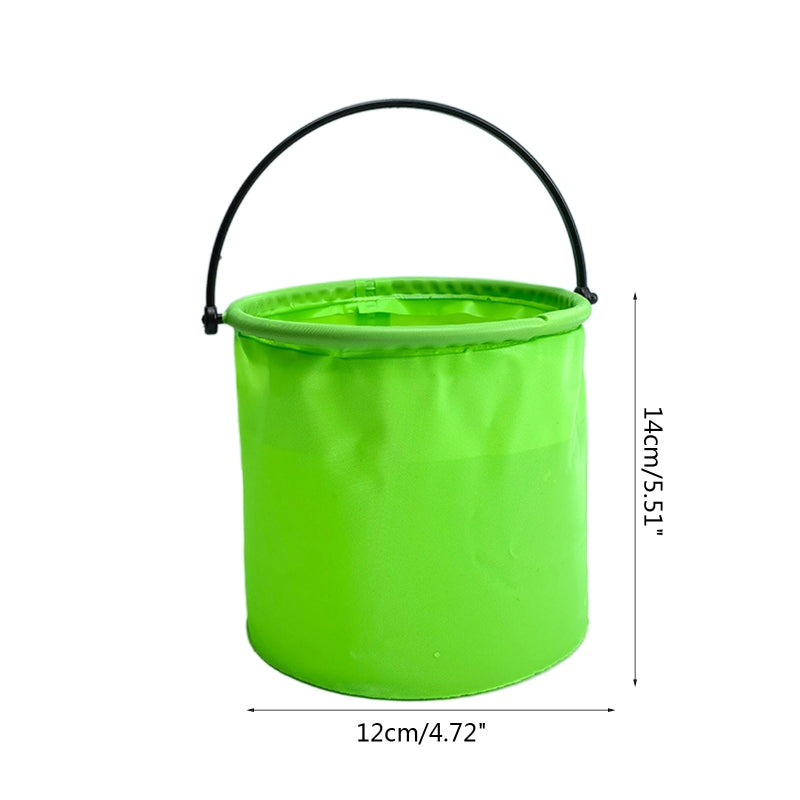 Collapsible Beach Bucket - Foldable Sand Play Toy for Kids Summer Pool & Garden Activities