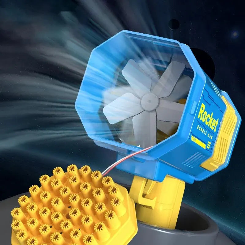 Electric Automatic Bubble Gun - 40 Hole Rocket Launcher Style Handheld Portable Party Toy Birthday Gift (Bubble Water Not Included)