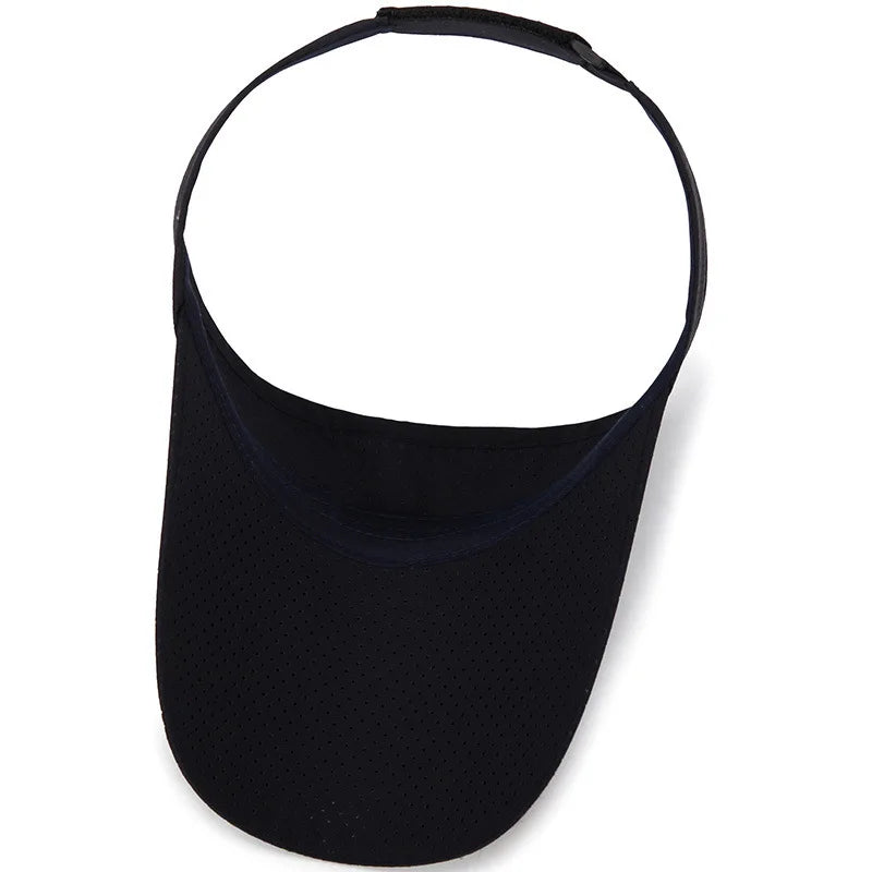 Adjustable UV Protection Visor Cap - Breathable Summer Sun Hat for Men & Women | Solid Color Sports Tennis Running Sunscreen Hat with Empty Top Design