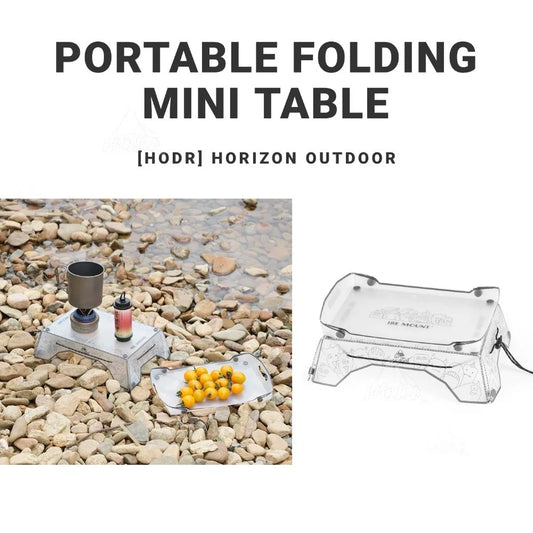 Ultralight Folding Mini Camp Table - 97g Portable PP Camping & Hiking Tray