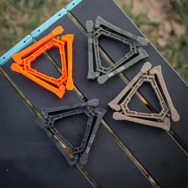 Universal Folding Gas Canister Tripod Stand - Portable Camping Stove Base Holder for Outdoor Gas Tank Support