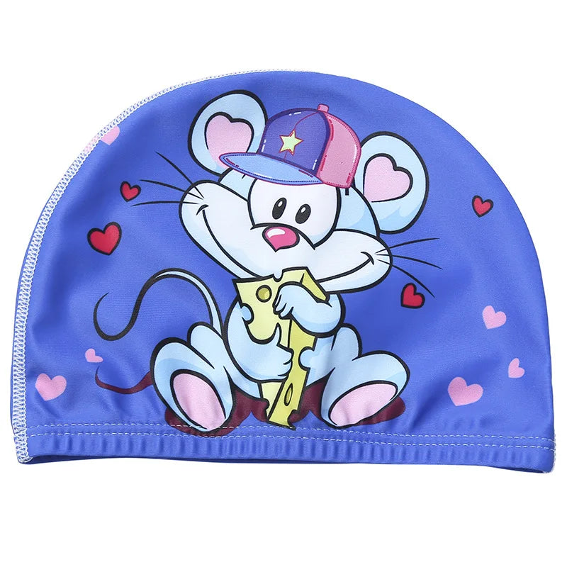 Professional Cartoon Swimming Cap for Kids