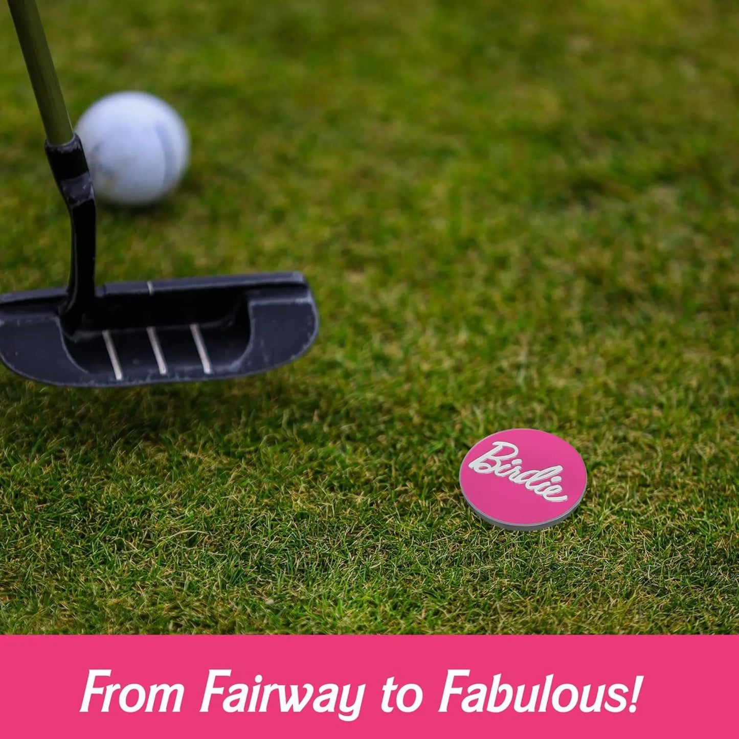 Birdie Magnetic Golf Ball Marker with Hat Clip - Funny Parody Golf Accessory