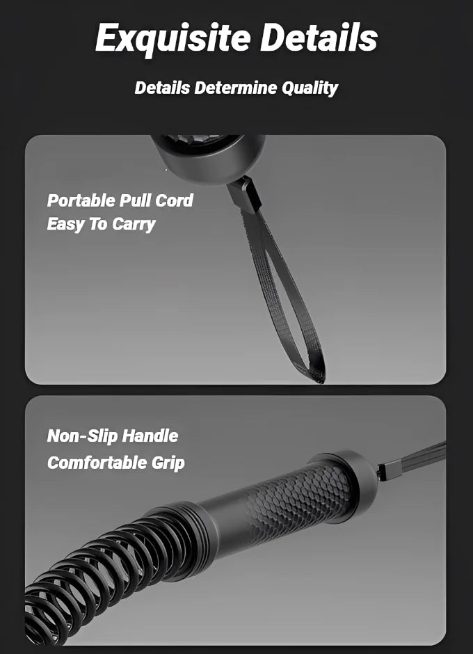 Ergonomic Stainless Steel Strength Training Bar - Spring Arm Expander for Biceps & Triceps Muscle Training with Fitness Grip