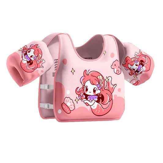 Kids Swimming Safety Vest - Inflatable Pool Float Ring with Arm Support for Children Water Play Equipment