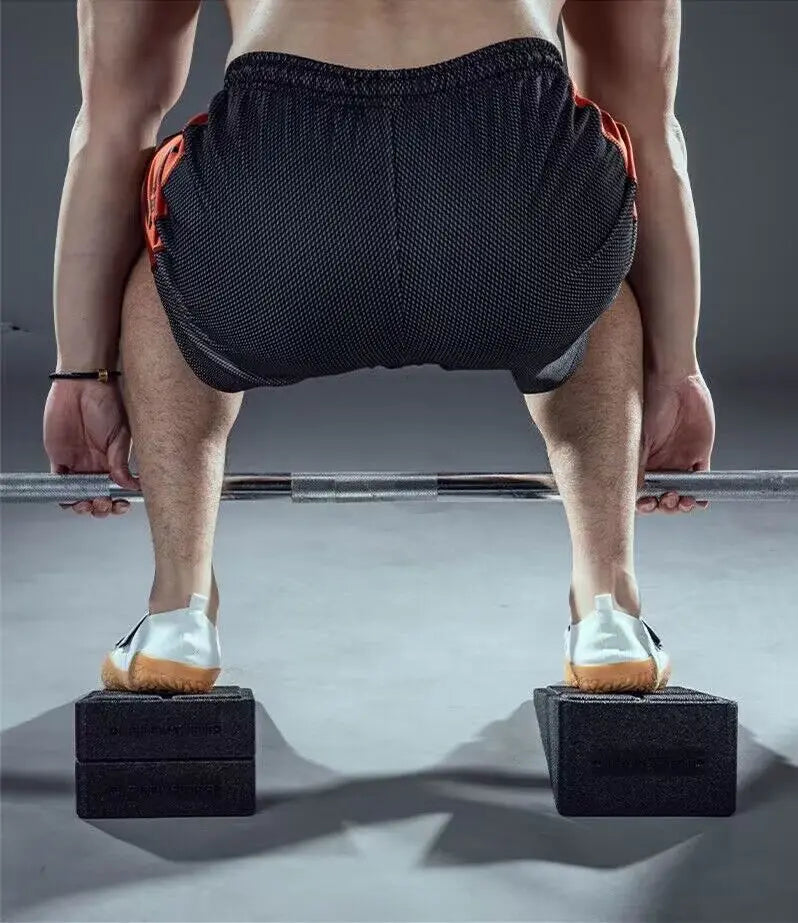 3-Piece Adjustable Squat Wedge Block Set - Non-Slip EPP Foam Slant Board for Squats, Deadlifts & Calf Stretching
