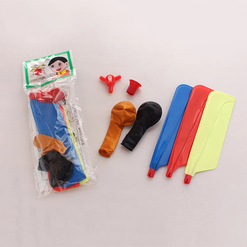 6 Pcs Air Balloon Helicopter Toy - Funny Balloon Ortable Outdoor Helicopter Flying Kids Birthday Party Childrens Day Game