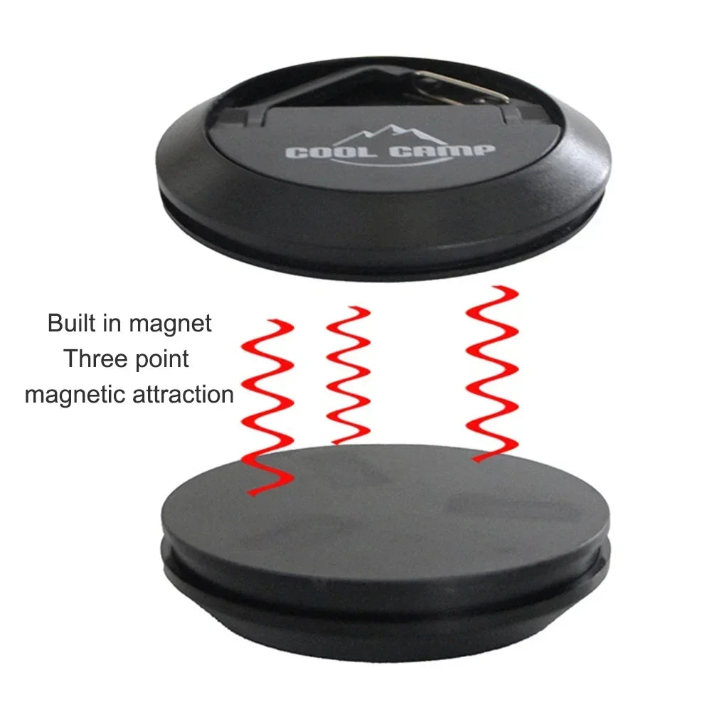 Multi-Purpose Magnetic Camping Hook - Portable Tent Ceiling Clamp with Suction Cup for Outdoor Rope & Lamp Storage