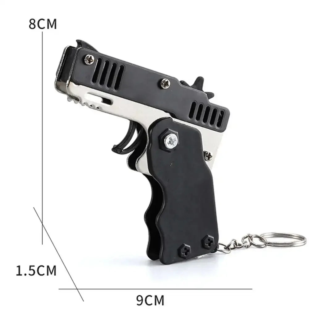 Foldable Rubber Band Shooting Toy Gun - Kids Competitive Play Gift