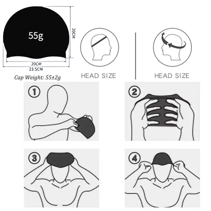 Professional Silicone Swimming Cap for Men and Women