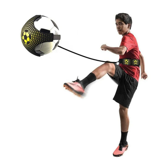 Football Training Ball with Elastic Straps - Outdoor Sports Exercise Equipment for Personal Skills Practice and Physical Training