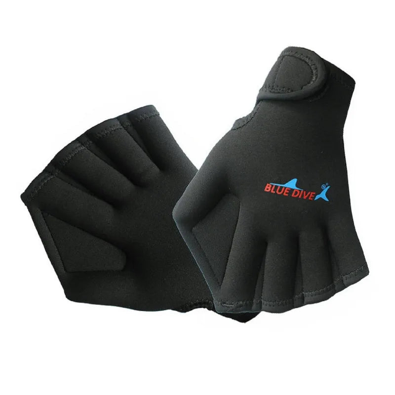 Swimming Training Webbed Gloves - Water Resistance Paddles for Aquatic Diving and Fitness
