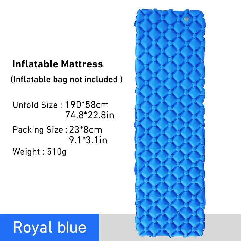 Ultralight Inflatable Camping Sleeping Pad - Portable Outdoor Air Mattress for Hiking and Travel