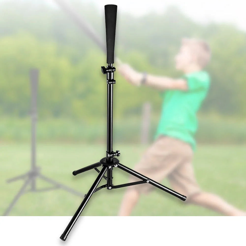 Adjustable Baseball Batting Tee - Portable Tripod Stand for Hitting Training Practice - Foldable Design for Adults, Kids & Beginners