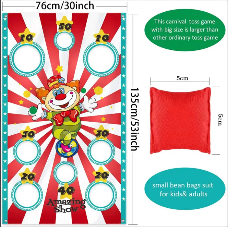 Funny Play Bean Bags Toy Game - Safe Tossing Throwing Bags for Adults Children Outdoor Xmas Party Carnival Games Toys for Children