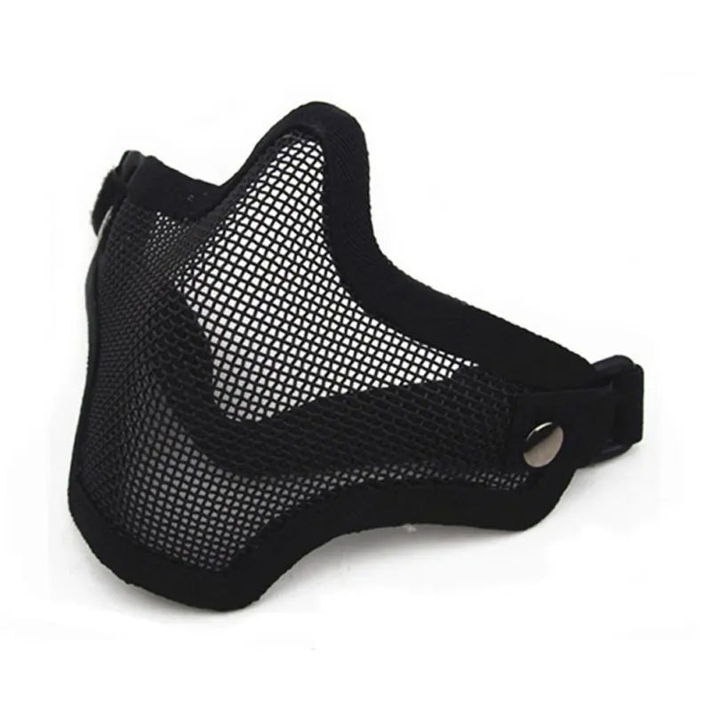Tactical Steel Mesh Half Face Mask - Camouflage Protective Gear for Paintball, Airsoft & Hunting