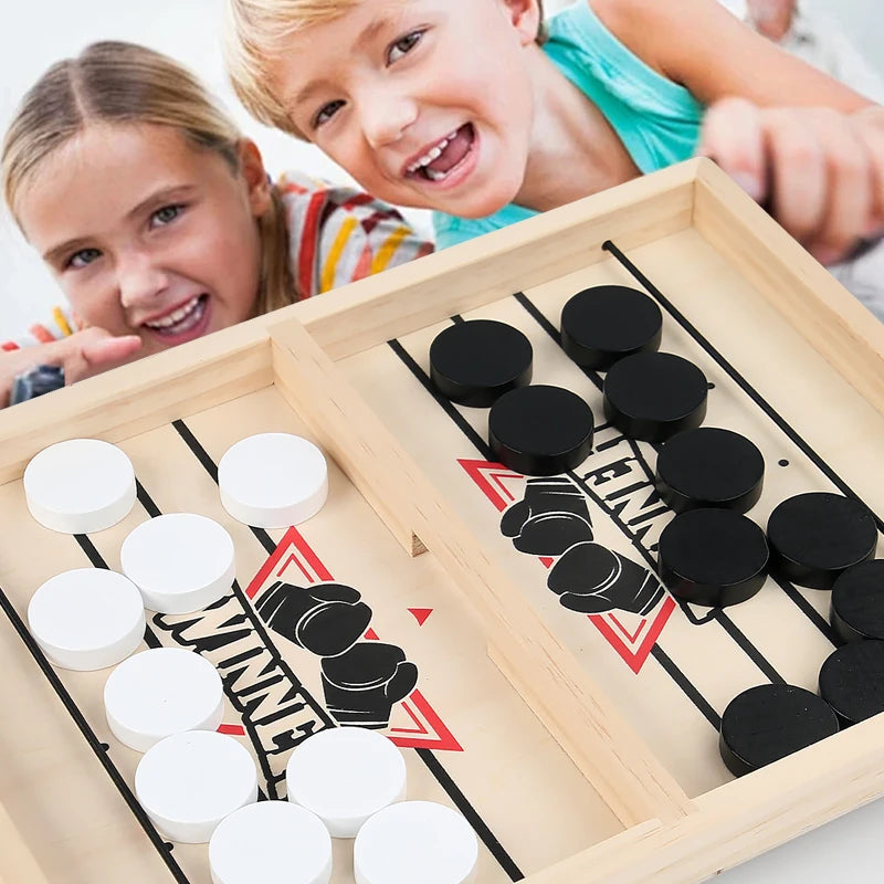 Fast-Paced Table Hockey Desktop Battle Game - Interactive Parent-Child Chess Board Puzzle Sling Toy for Children Party Winner
