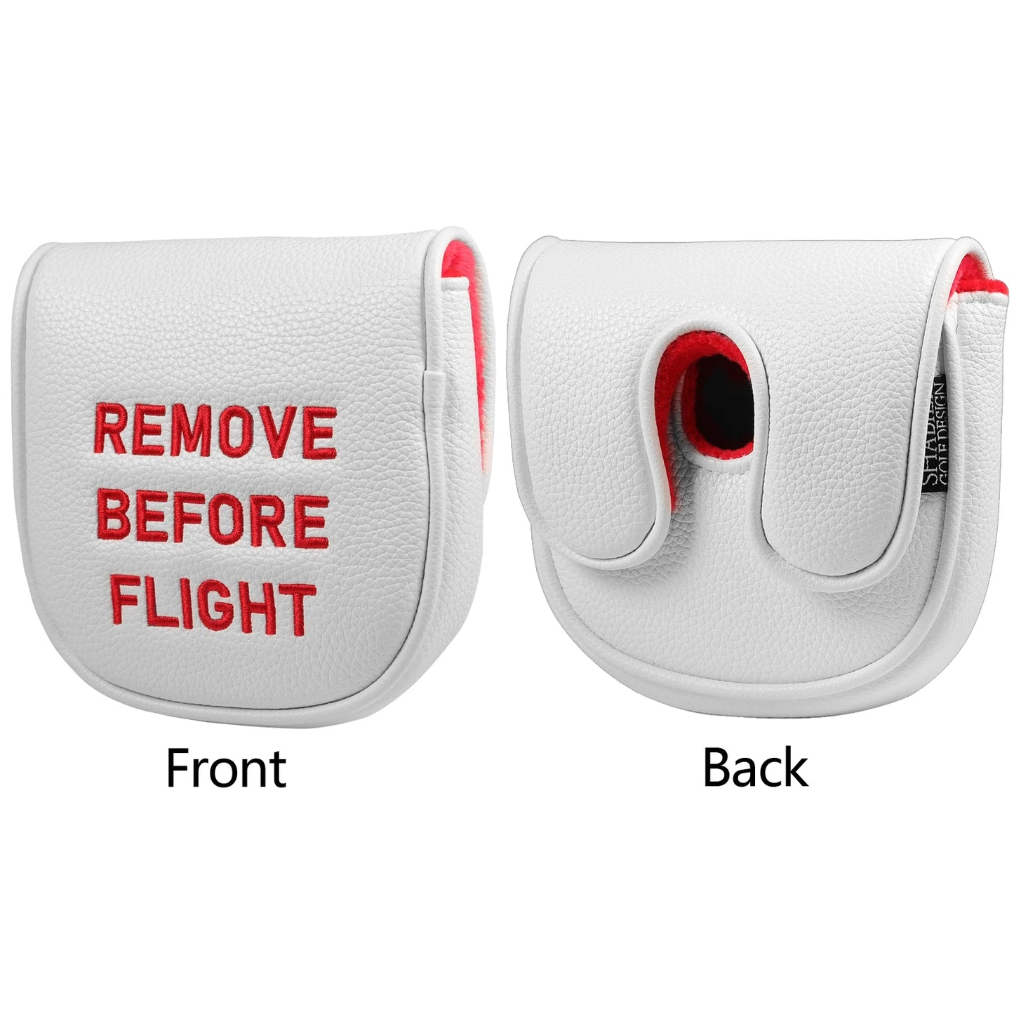 "Remove Before Flight" Golf Club Headcover - Premium Synthetic Leather Protection for Driver, Putter & Woods