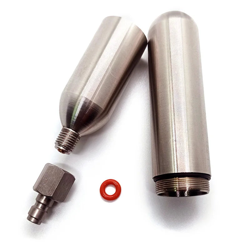 33g Refillable CO2 Cartridge - Multi-Purpose Gas Cylinder for Athletic Equipment & Emergency Gear