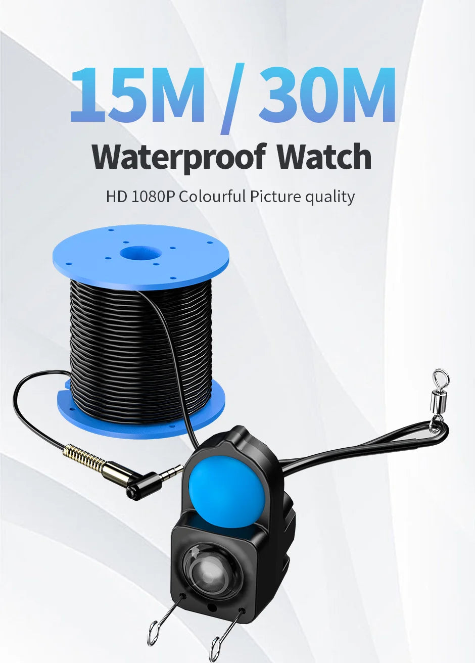 Handheld Fish Finder with 4.3 Inch 1080P LCD Display - Portable Underwater Fishing Camera with 120° View and Night Vision