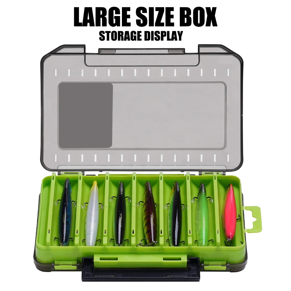 SAMOLLA Dual-Compartment Fishing Tackle Organizer - Premium Compact Storage Box for Lures, Hooks & Baits with Durable Construction