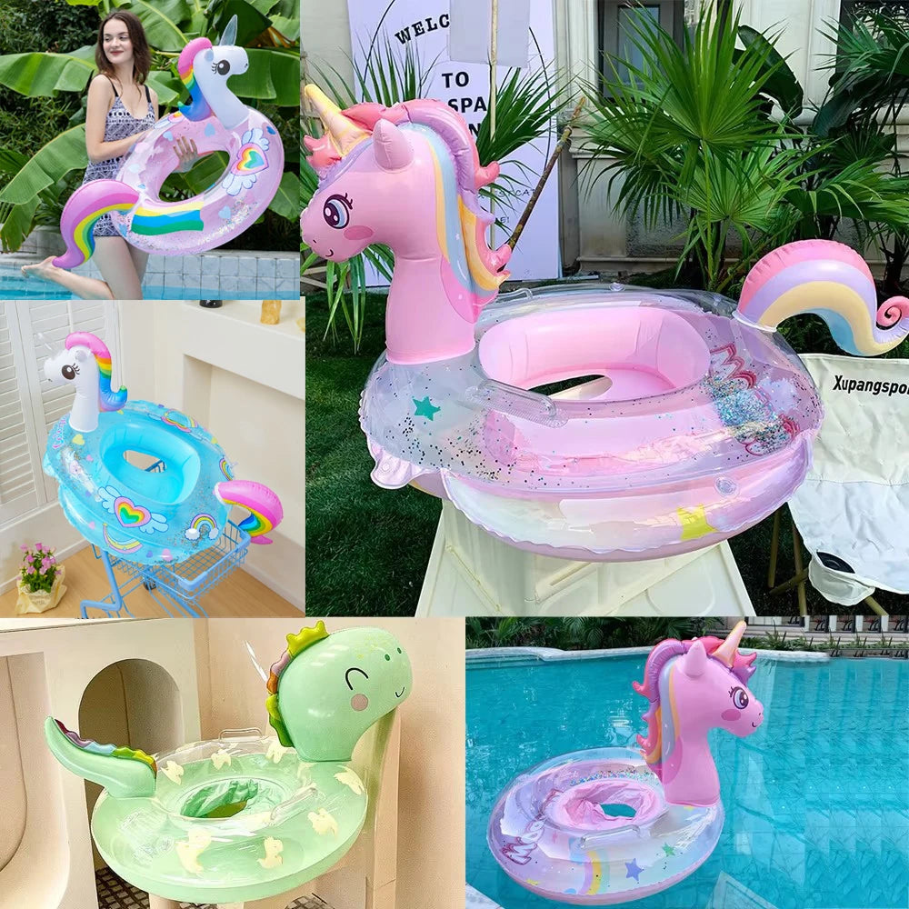 ROOXIN Adult Inflatable Swimming Ring - Pool Float Tube with Seat Design for Water Play and Beach Parties