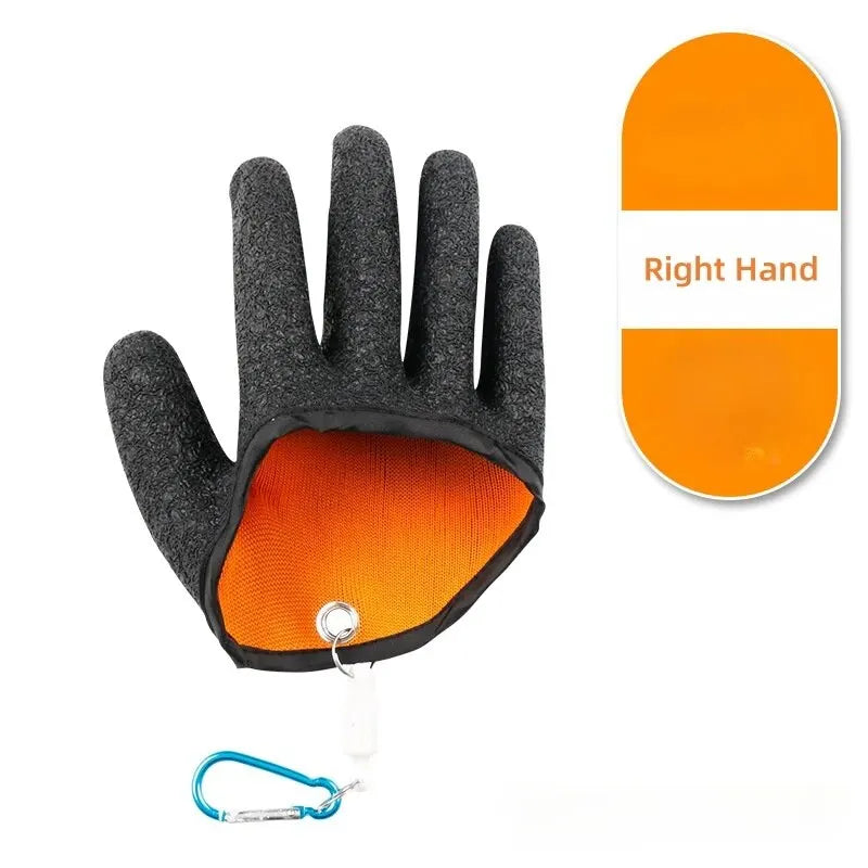 Waterproof Anti-Slip Fishing Gloves with Magnet Release - Puncture & Scrape Protection for Safe Fish Catching