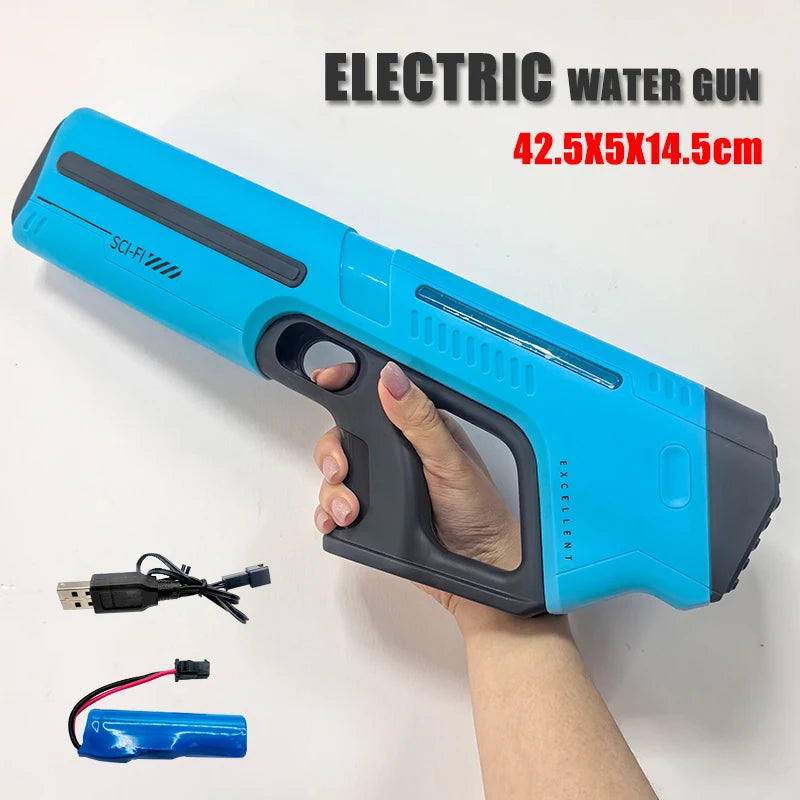 Electric High Pressure Water Gun - Kids Summer Pool Toy for Outdoor Water Fight Games