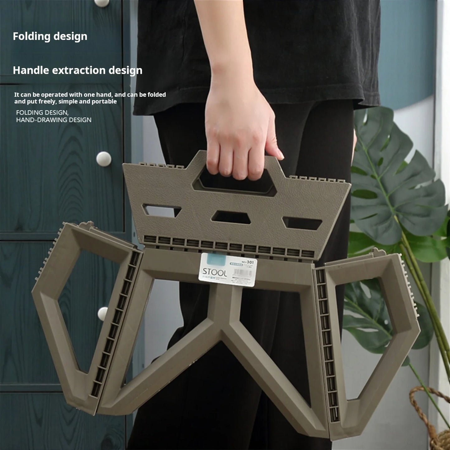 Portable Folding Camping Stool - High Load Bearing Outdoor Chair for Fishing, Beach & Camping
