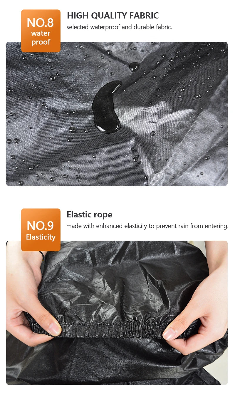 Universal Motorcycle Cover - Waterproof Oxford Fabric with UV Protection, Dustproof & Sunshade for Outdoor Motorbike Storage