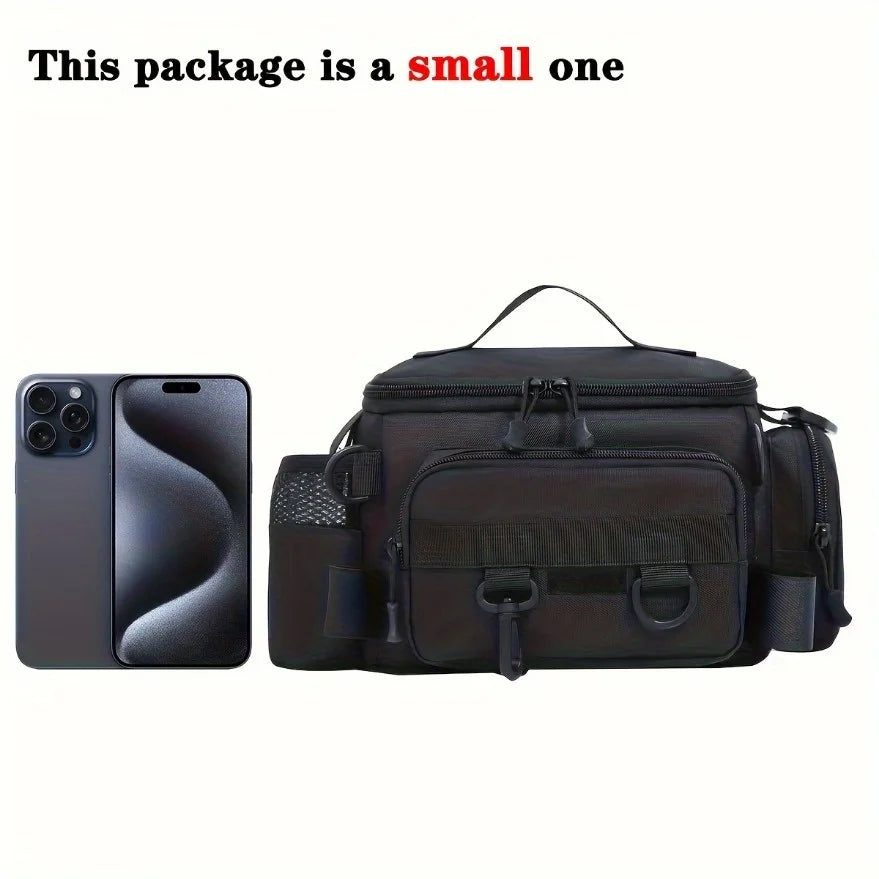Versatile Fishing Gear Bag - Canvas Waist Pack with Crossbody & Shoulder Straps, Multi-Purpose Travel Sports Bag