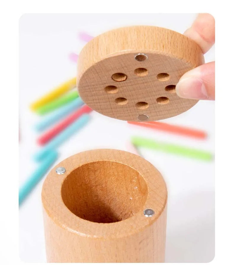 Wooden Matching Toys Montessori Color Matching Sorting Stick Balance Toy Fine Motor Skills Math Learning Educational Toys Kids