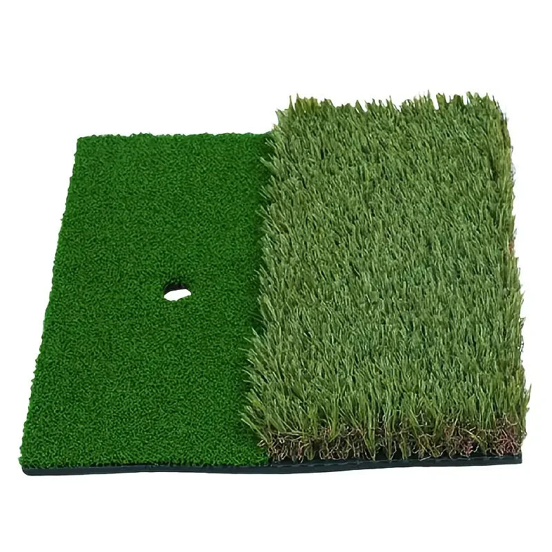 Portable Golf Practice Mat - Artificial Turf Hitting Mat with Tee Hole for Swing & Chipping Training (Backyard/Garage)