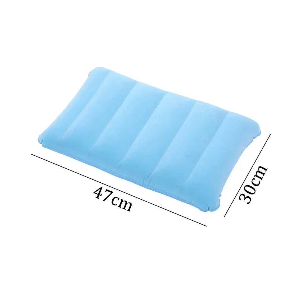 Inflatable Travel Pillow - Foldable Air Cushion for Outdoor Camping, Plane Travel & Backrest Support