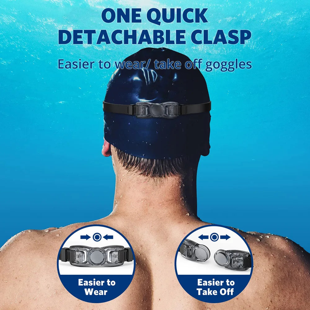 Professional Waterproof Swim Eyewear - Anti-fog 100% UV Protection - No Leaking - For Adult Men Women Youth