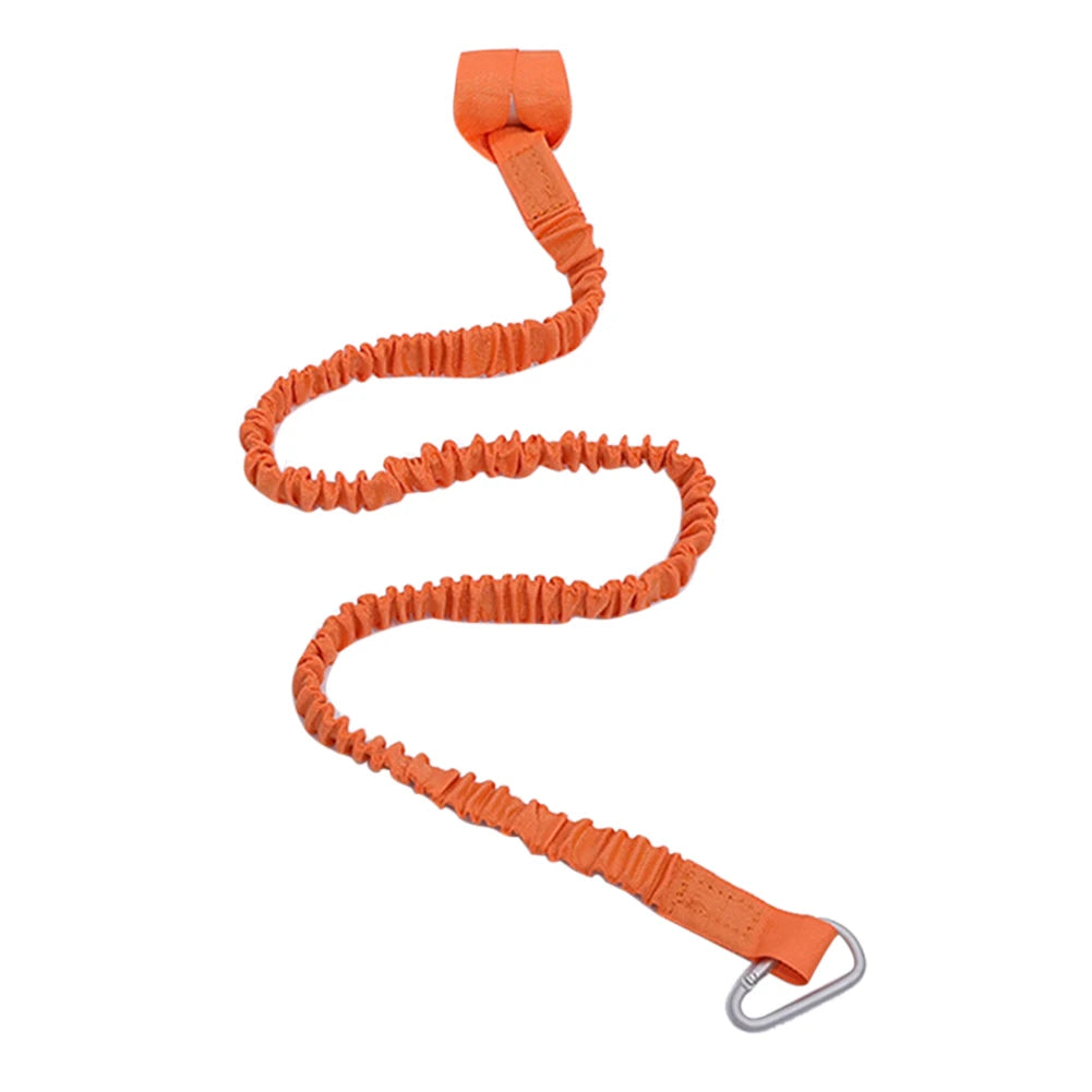 Adjustable Elastic Kayak Rod Lanyard - Canoe Paddle Leash - Fishing Rod Leash - Safety Rope - Carabiner - Rowing Boats Accessories