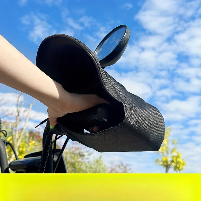 Motorcycle Handlebar Hand Guard Cover - Waterproof Windshield with UV Sun Protection for Electric Bikes and Scooters