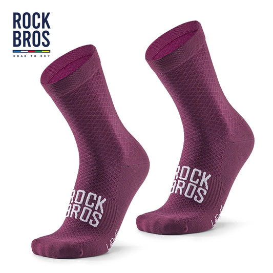 ROCKBROS High-Performance Cycling Socks - Breathable Shock-Absorbing Sport Socks with High Elastic Fabric for Outdoor Biking (1 Pair)