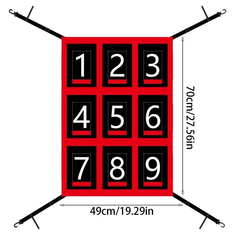Professional Pitching Net With Strike Zone - Softball Accessories For Practice - Baseball & Softball Batting Aid - Pitching Strike Zone Target Net