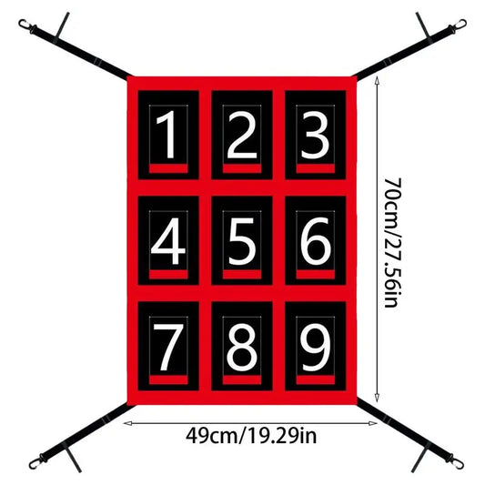 Professional Pitching Net With Strike Zone - Softball Accessories For Practice - Baseball & Softball Batting Aid - Pitching Strike Zone Target Net