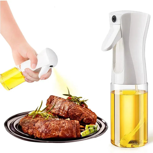Multi-Size Oil Spray Bottle Set (200ml/300ml/500ml) - BBQ Cooking Olive Oil Sprayer for Kitchen Baking, Empty Refillable Vinegar Bottle with Oil Brush