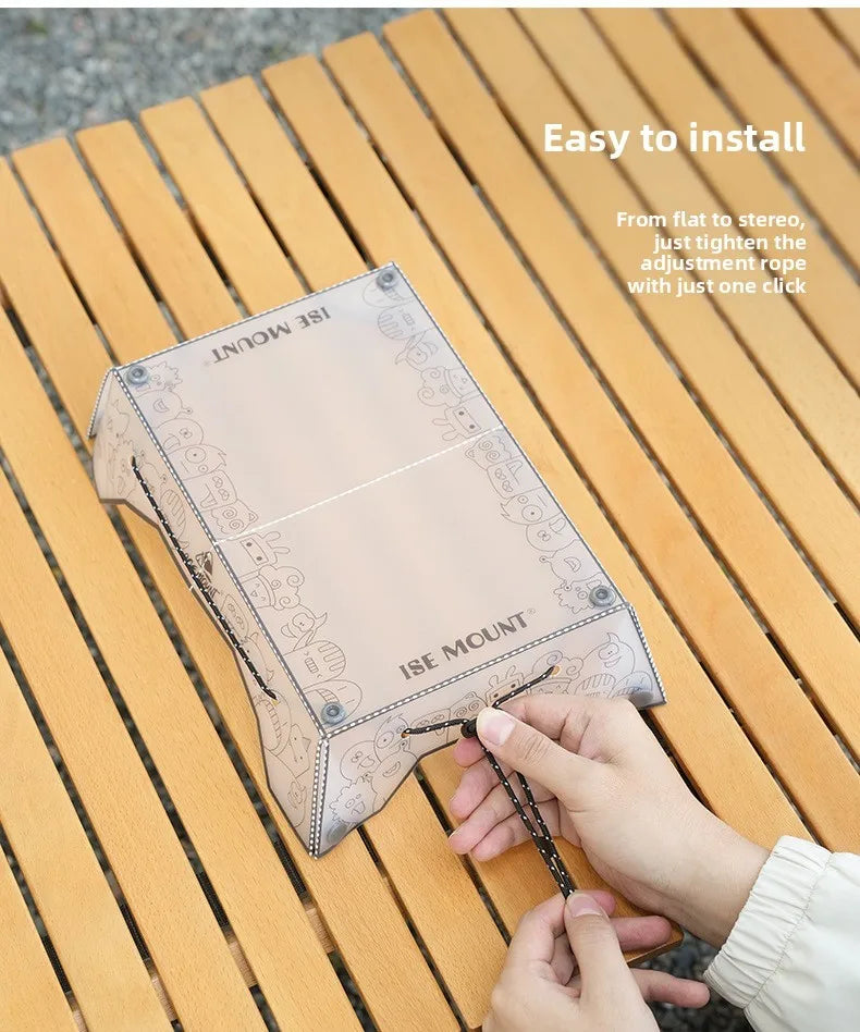 Ultralight Folding Mini Camp Table - 97g Portable PP Camping & Hiking Tray