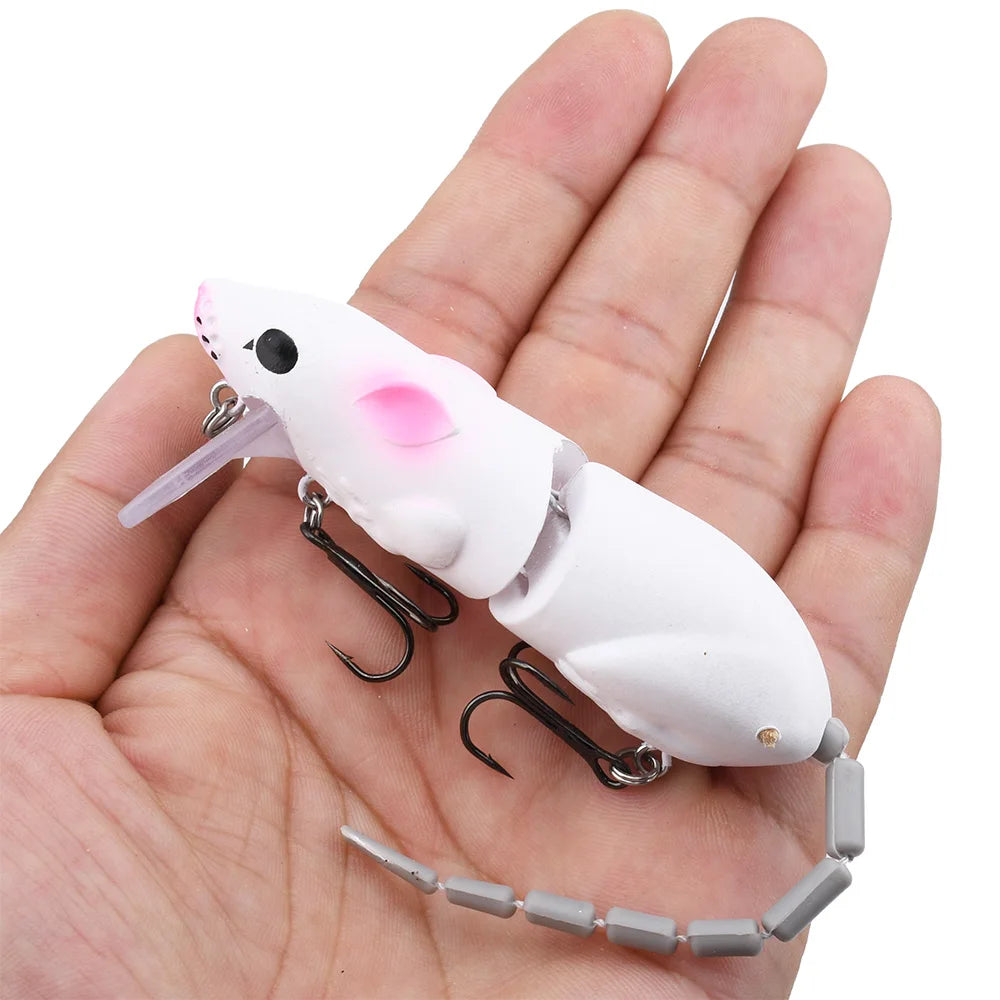 15.5CM Artificial Mouse Fishing Lure - Floating Swimbait for Pike, Bass & Rat - Plastic Minnow Tackle