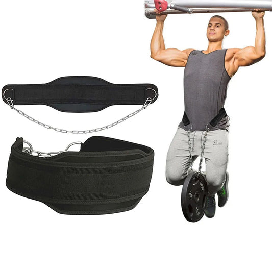 Professional Weighted Dip Belt - Neoprene Training Belt with Heavy-Duty Chain for Pull-ups & Strength Training
