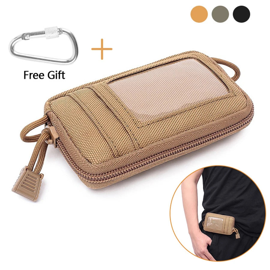 Tactical Waterproof EDC Pouch - Multi-Purpose Waist Bag with Card Slots, Zippers & Travel Kit Features