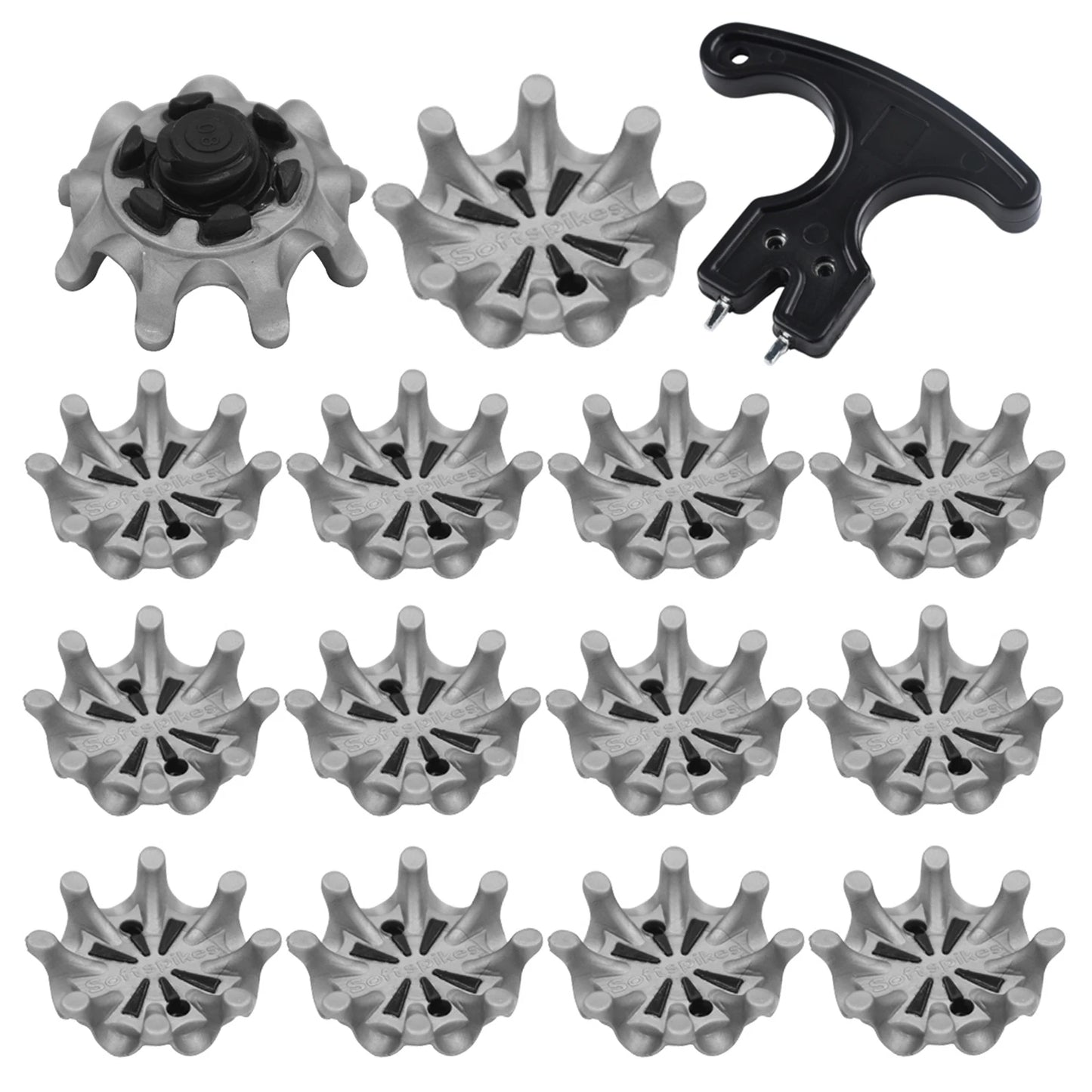 Golf Shoe Studs Set - 14 Piece Quick-Twist Design with Installation Wrenches - Premium Durable Accessories for Men & Women Golfers