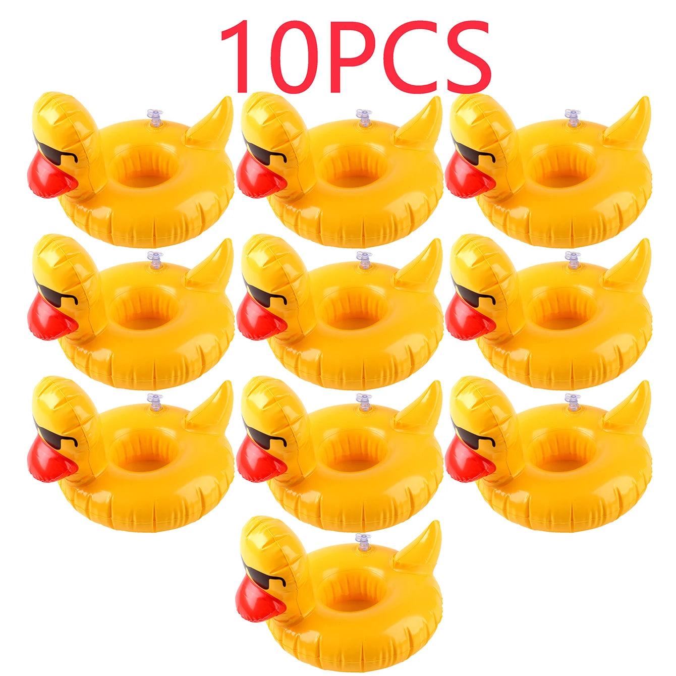 Inflatable Cup Holder Set - 5/10PCS Swimming Pool Drink Holders, Floating Beverage Coasters for Summer Pool Parties
