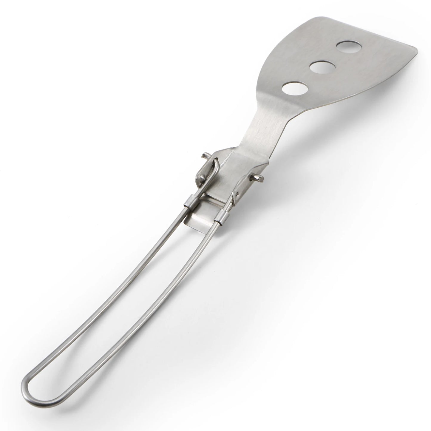 Stainless Steel Folding Spatula Turner - Compact Outdoor Cooking Tool for Camping, Hiking, BBQ, Picnic - Perfect for Mini Pancakes, Bread, Steak & Flat Cooking